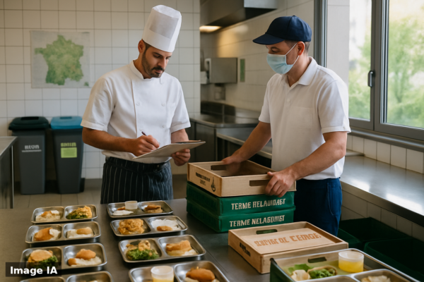 40% d'achats locaux, une cuisine repensée, moins de gaspillage, ce qui surprend à Albert et Corbie