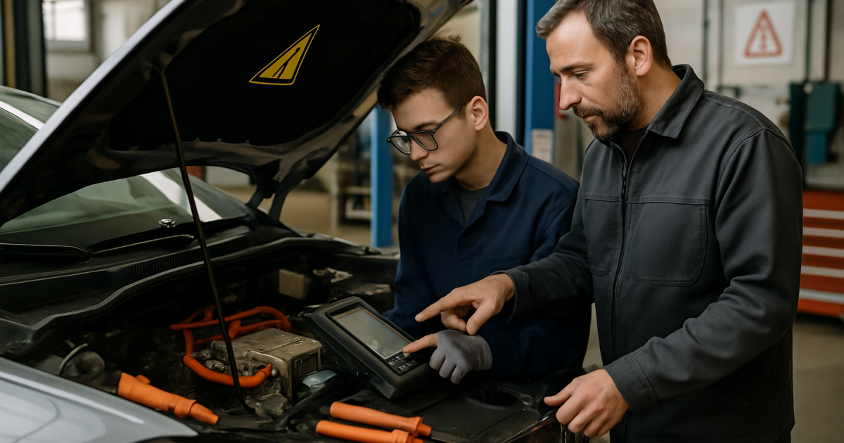 Voitures hybrides et électriques: près d'Orléans, un lycée forme à la mécanique qui change