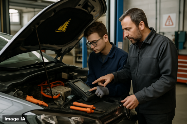 Voitures hybrides et électriques: près d'Orléans, un lycée forme à la mécanique qui change